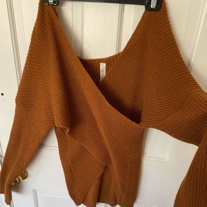 Burnt Orange/ rust color cross cross sweater. Gently worn.